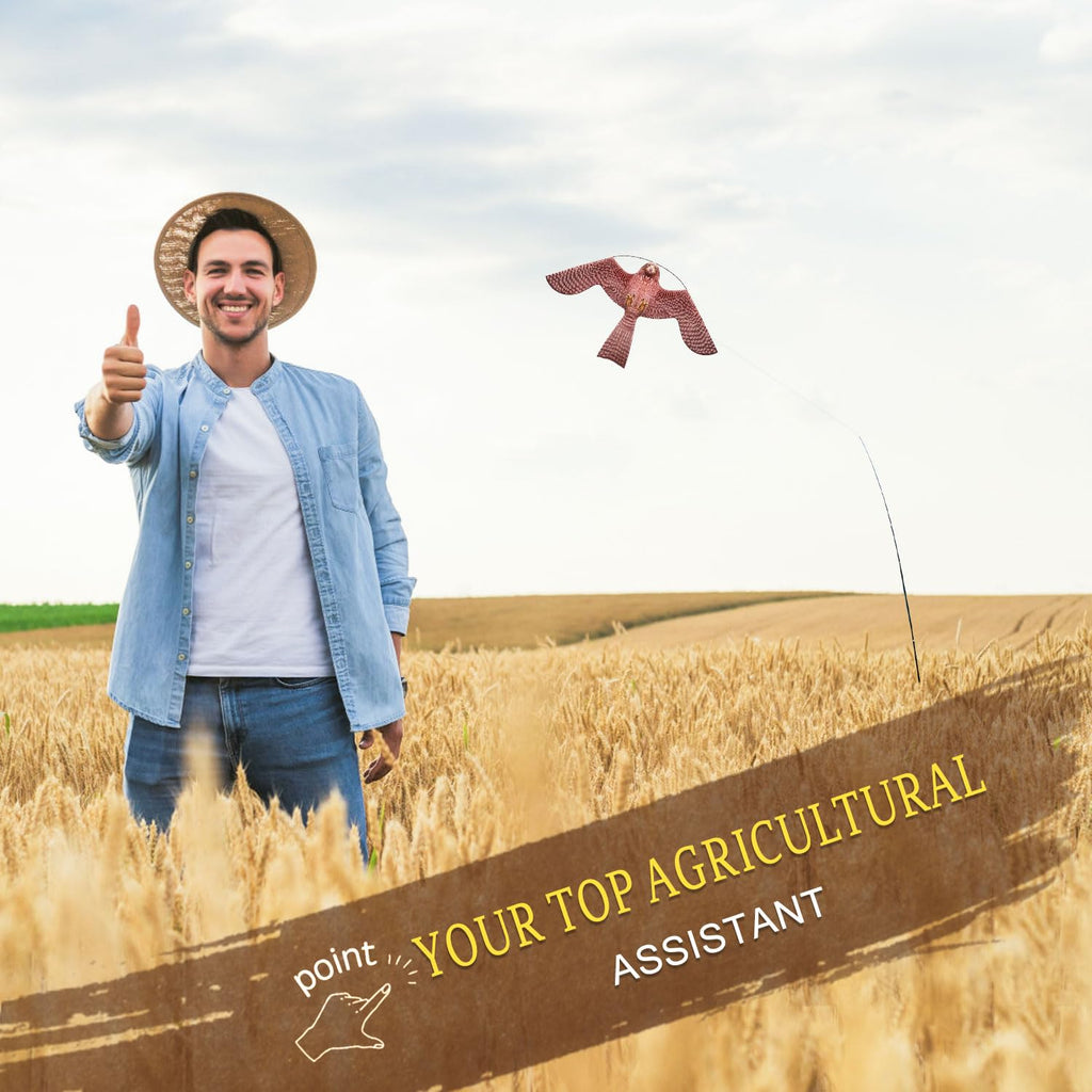 Flerigh Bird Hawk Flying Kite Without Pole for Crops Farm Protector Bird Scarer Flying Kites -Style A Kite Without Pole