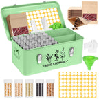 Seed Storage Box Organizer - Metal Garden Seed Storage Container Kit