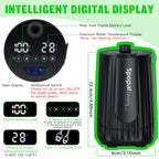 Portable Shower for Camping, [Upgraded] Spopal 10000mAh Rechargeable Camping Shower with 5 Adjustable Speeds,Premium LED Display, IPX8 Waterproof Outdoor Shower Kit for Hiking, Car, Pet, Travel (BK)