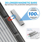Heavy Duty Door Screen Magnetic Closure, LOVIGA Thickened Fiberglass Screen Door Mesh, Self Sealing, Tear Resistant, Easy Assemble, Fine Mesh Keep Bugs Out Fit Door Size 36 Inch X 82 Inch Black