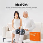 IKEEPFIT Cordless Knee Massager with Heat Vibration for Pain Relief, MAXwarm 4.0[2026 Upgraded] - Electric Heated Knee Brace with 5 Heat Levels and 3 Massage Mode, Gifts for Men Women (Grey, Pair)