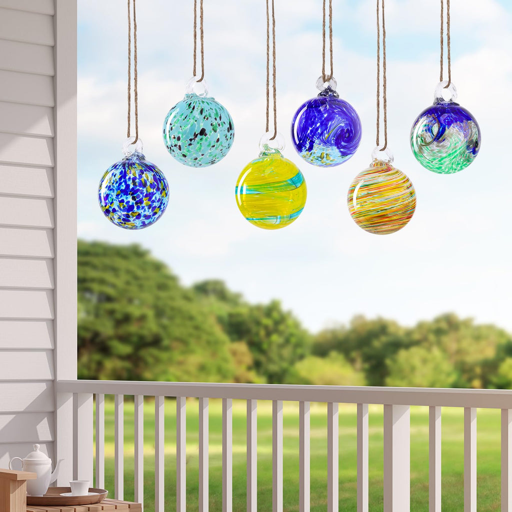 VCUTEKA Hanging Garden Gazing Ball, Glass Witch Ball for Outdoor Decor, 3"