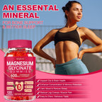 Magnesium Glycinate Gummies 600mg, Sugar Free Magnesium Gummies for Adults, Chewable Potassium Supplements for Body Support, Zzz and Relaxation, 120 Count