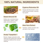 2PCS Cyperus Rotundus Oil, Natural Cyperus Rotundus Oil For Hair Removal, Reduces Unwanted Hair Growth, Moisturizes & Soothes The Skin, Suitable For All Skin Types