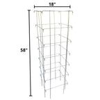 Happy Trees Large Heavy Duty Tomato Cages - Support Trellis for Climbing Vegetables and Plants - 18" x 18" x 58" - Thick Gauge Galvanized Steel, Collapsible Easy Storage, 3-Pack, Made in USA