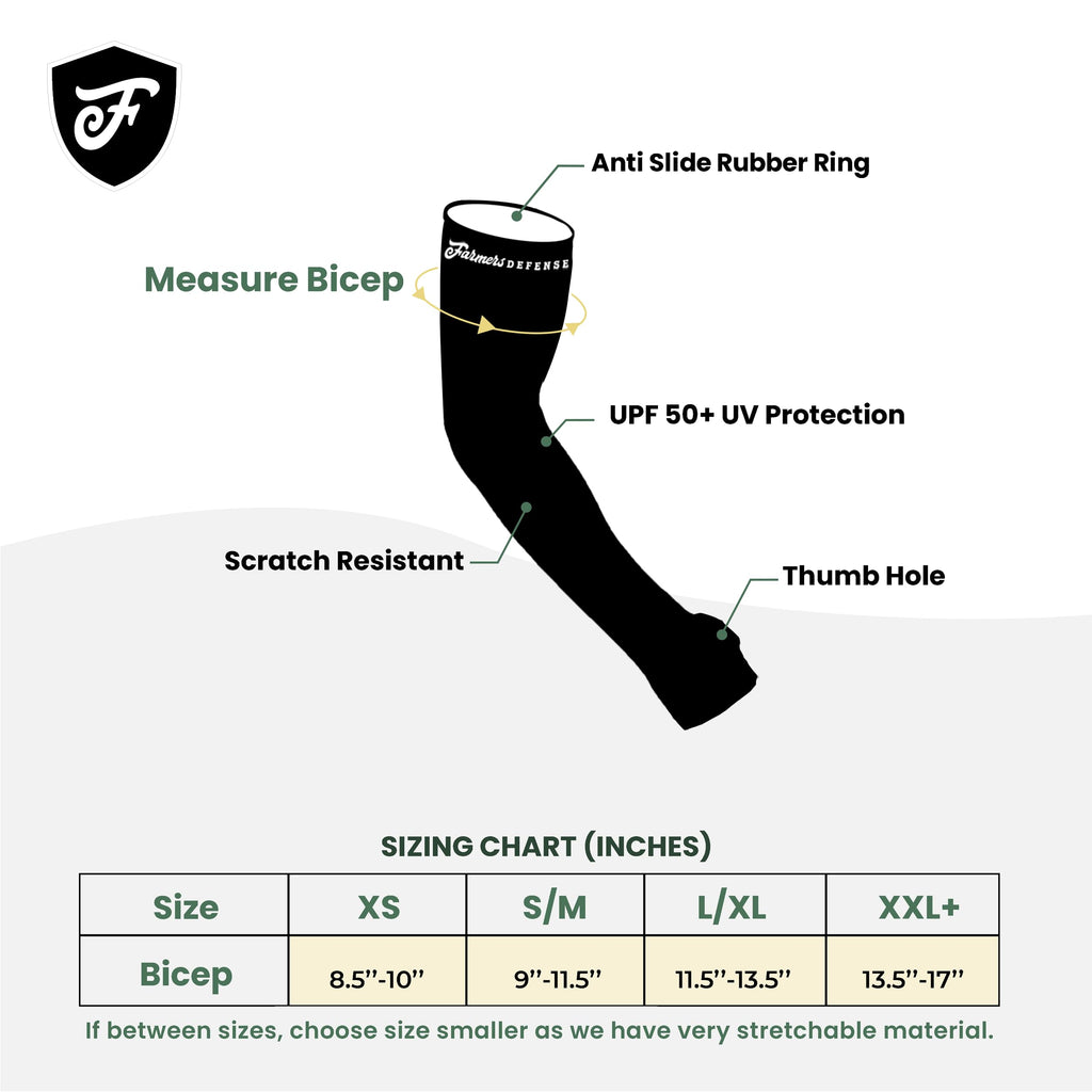 FARMER'S DEFENSE Gardening Arm Sleeves|UV Cooling Protective Sleeve Women & Men|Anti-Scratch Cover Sun UPF Outdoor Protection - Tropical Flowers - L/XL