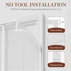 Yotache Door Screen with Magnets Fit Doors 60 x 80, Screen Size 62" x 81" Hanging Net for Patio Sliding Doors, White