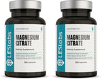 LES Labs Magnesium Citrate – Stress Relief, Restful Sleep, Heart Health, Metabolism, Nerve & Muscle Function – Non-GMO Supplement – 120 Capsules (Pack of 2)