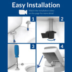 Bemis Slow Close Elongated Toilet Seat, Easy Clean Hinges, White