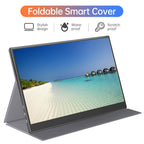 ForHelp 15.6inch Portable Monitor,1080P USB-C HDMI Second External Monitor for Laptop,PC,Mac Phone,PS,Xbox,Swich,IPS Ultra-Thin Zero Frame Gaming Display/Premium Smart Cover