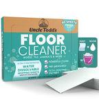 Uncle Todd's Ultra Concentrated Floor Cleaner For Mopping: 60 Natural, 100% Dissolvable Sheets for Mopping – Hardwood & Wood Floor Cleaner with Filth-Fighting Enzymes, Plastic-Free Packaging