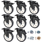 BOSGEOT Caster Wheels-5 Inch Swivel Casters Set of 4 Heavy Duty with Brake