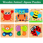 Wooden Toddler Puzzles Montessori Toys: Gifts for 1 2 3 Year Old Boys Girls