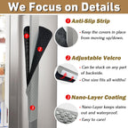 Refrigerator Door Handle Covers, Set of 4, Performance Appliance Handle Covers, Non-Slip Fridge Door Handle Covers, Keep Your Kitchen Clean, Microwave Oven Dishwasher door Handle Protectors(Gray)