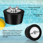 2 PCS Swimming Pool Winterizing PVC/Steel Pipe Expansion Plug 2 1/2 inch,Pool chill Plug,Pool Winterizing Plug with SS Screw, Stainless Steel Bolts (2.5 inch)