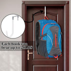 20 Pack Over The Door Hook, Door Hooks, White Rubber Surface Prevent Scratch Door Hanger Hooks for Bathroom, Living Room, Kitchen, Hanging Clothes, Towels, Bags