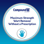 Compound W Maximum Strength Wart Remover Gel & ConSeal Patches with Salicylic Acid, Discreetly Treats Common & Plantar Warts, 0.25 Ounce Gel & 12 Waterproof Patches