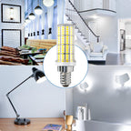 RIUVAO 4 Pack E12 Led Bulb 200w Equivalent Chandelier Light Bulbs Bright E12 LEDs Candelabra Bulb 5000k Daylight White 2500lm Led Light Bulb for Chandeliers, Ceiling Fan, Pendant, Wall sconces