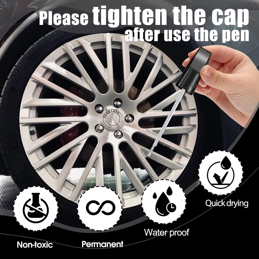 Gloss Black Rim Touch Up Paint - Wheel Repair Kit Curb Rash, Quick And Easy Wheel Scratch Repair, Rim Paint For Car Wheel Repair (Gloss Black)