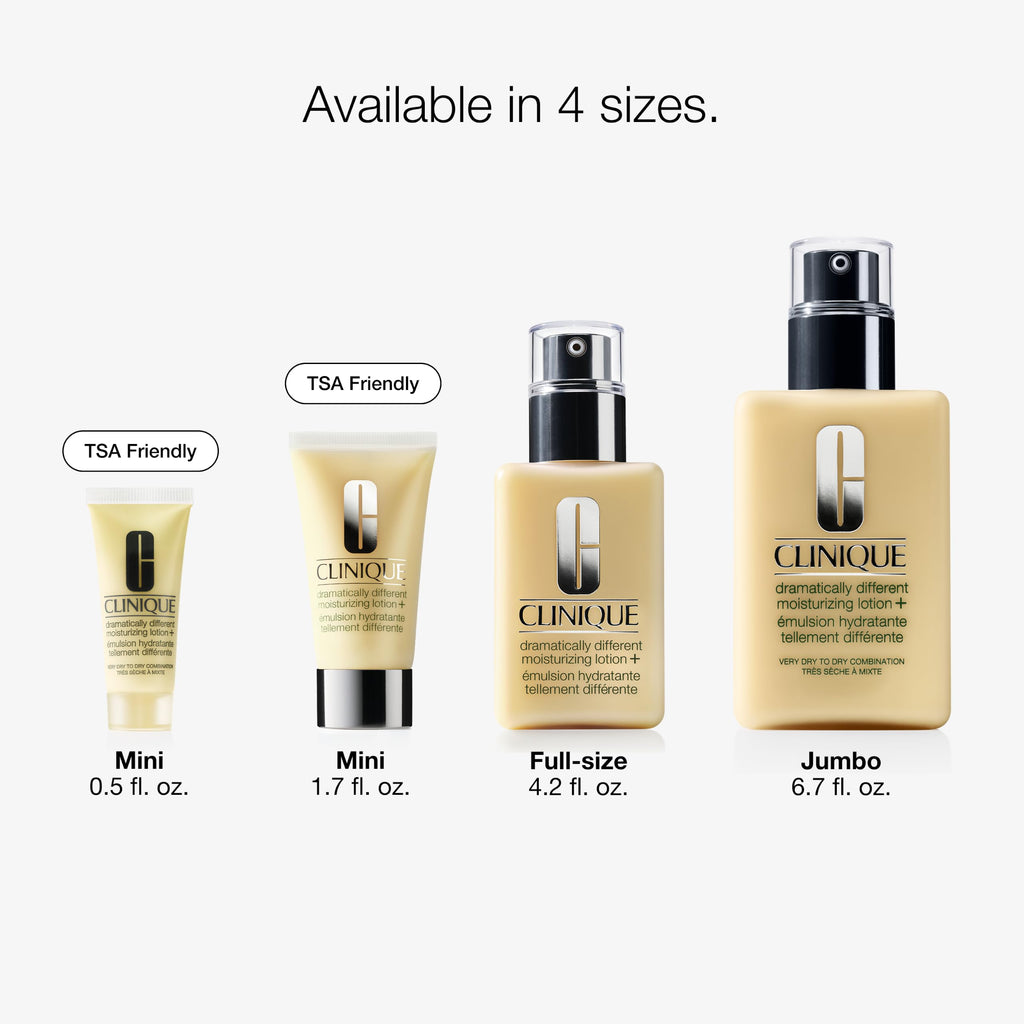 Clinique Dramatically Different Moisturizing Lotion+ | Hydrating Face Mositurizer With Glycerin and Urea | Strengthens Skin Barrier | Step 3 in 3-Step Skin Care Routine, 6.7 Fl Oz