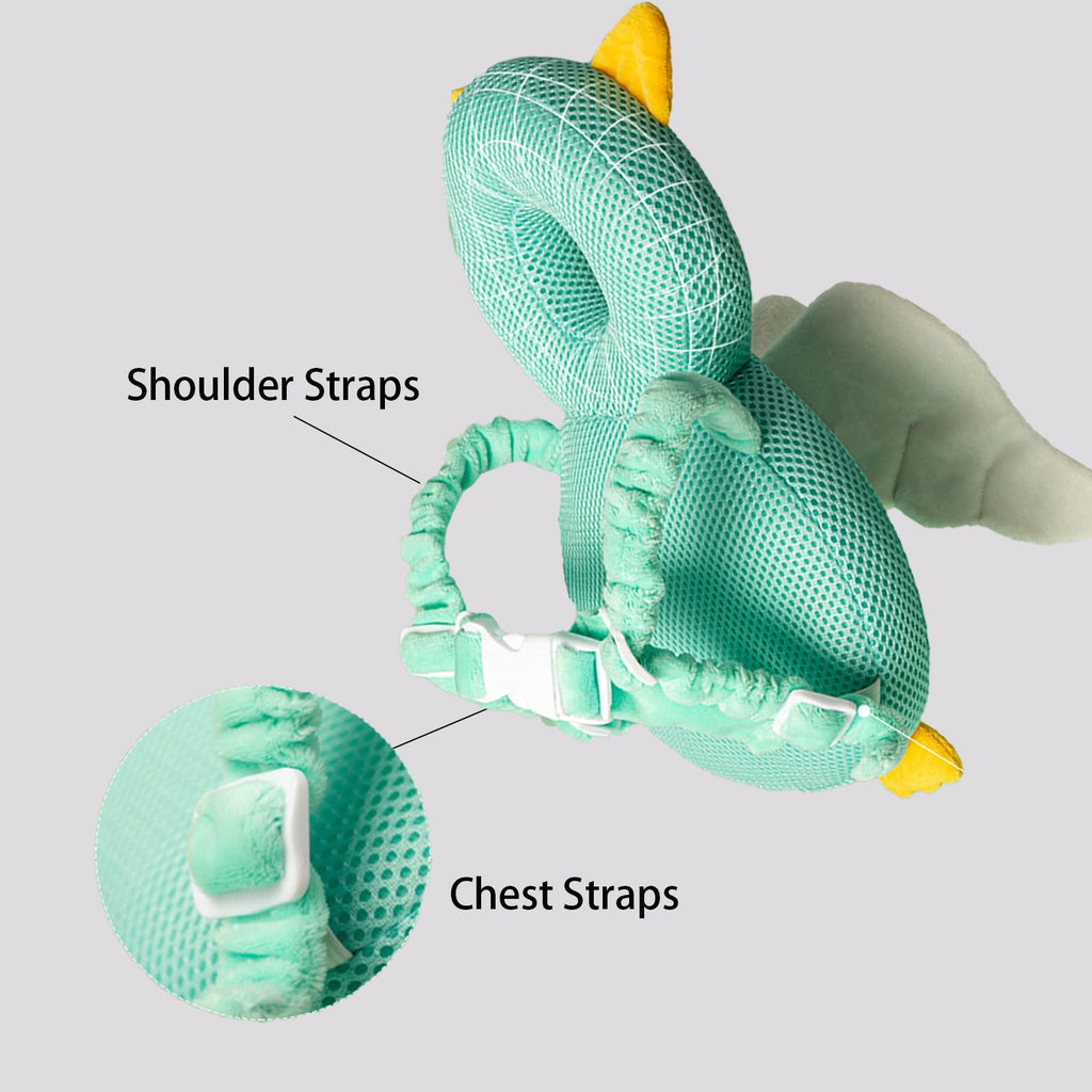 Baby Walker Head Protector Toddler Adjustable Baby Head Protection Backpack Wear Safety Pad (Angel)