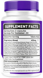 Meta Burn - Official Meta Burn Pro Capsules Advanced Formula with All Natural Ingredients, MetaBurn Pills Maximum Strength for Wellness & Overall Health Support, 60 Capsules for 1 Month