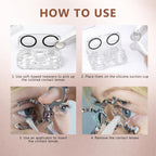 Contact Lens Applicator Tool - Essential Tools Set with Removal Tweezers, Scleral Lens Inserter, Lens Case, Contact Lens Eyelid Wearingtool