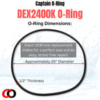 Captain O-Ring – Replacement DEX2400K O-Ring for Hayward Micro-Clear DE, Pro-Grid, Super Star Clear, SwimClear Filters