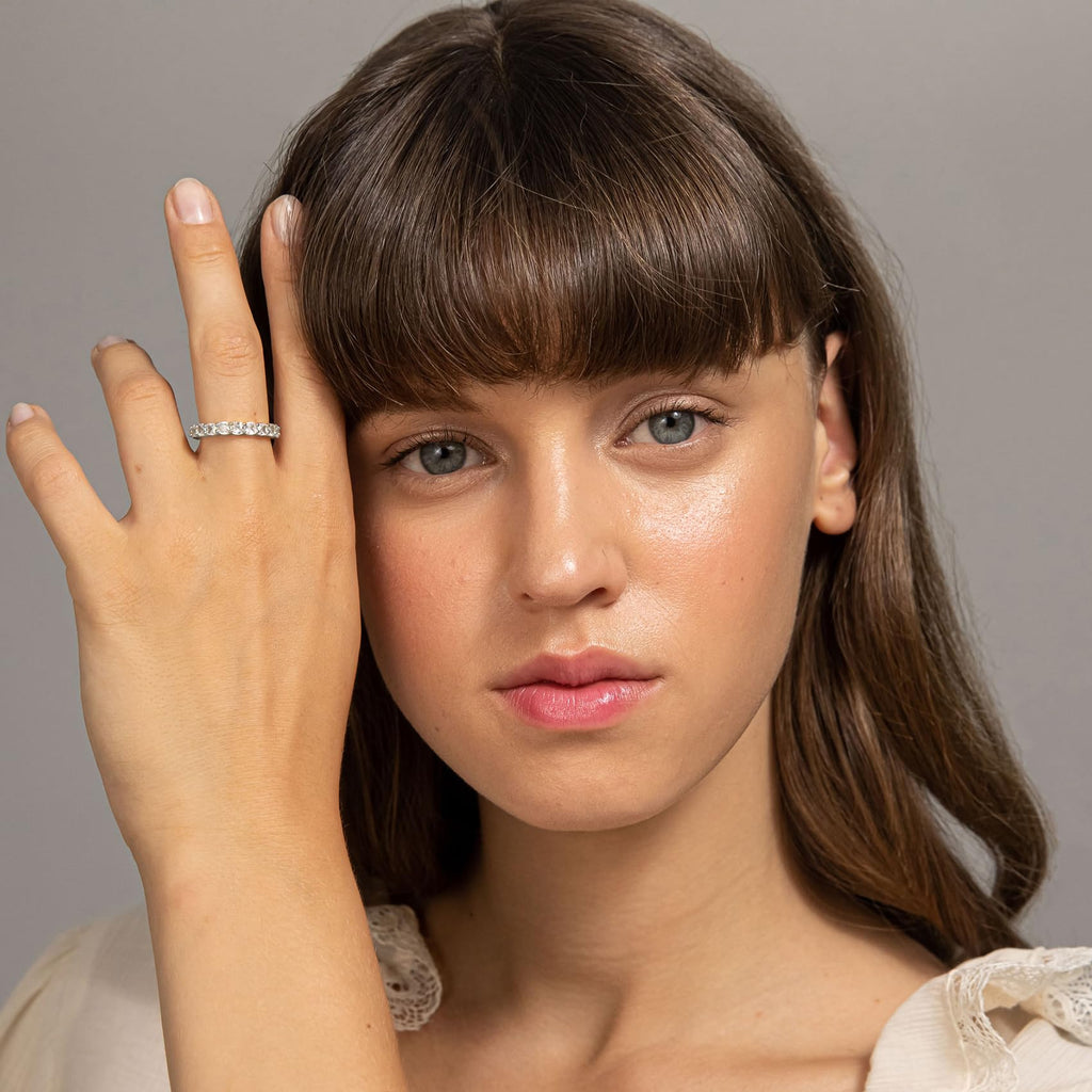 PAVOI 14K Yellow Gold Plated Rings Square for Women, Yellow Gold
