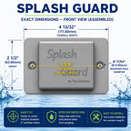 The Skimmie Splash Guard - Reduce Water Loss with Splash Guard for Swimming Pools - Easy to Install and Durable Replacement for Pool Overflow Drain Covers (Gray)