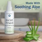 Aloe Soft Perineal Spray - Pack of 2 8 oz Rinse Free Perineum Wash - Cleanses and Soothes - Made with Aloe Vera Extract