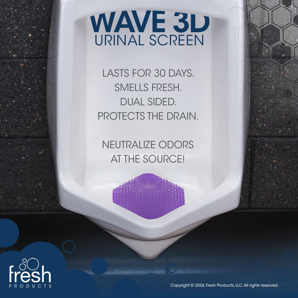 Fresh Products Wave 3D Urinal Screen Deodorizer, Fabulous, 10 packs