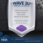 Fresh Products Wave 3D Urinal Screen Deodorizer, Fabulous, 10 packs