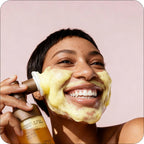 Glo Melanin Turmeric & Kojic Foaming Face Wash – Brightening Foaming Cleanser with Scrubber Top, Rose Water, Vitamin C, Aloe & Kojic Acid – Natural, Paraben-Free, 4 fl oz, 120 ml