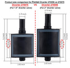 ATIE Pool Diverter Valve Assembly Compatible with Pentair Diverter Valve 270056 for 2 & 3-Way 2" Valves 263026, 263027, 263028, 263029 ONLY (Not Compatible with 263037/263038 Valve) (2 Pack)