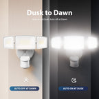 Onforu 100W LED Motion Sensor Outdoor Lights, Dusk to Dawn Flood Light Outdoor Motion Sensor, Hardwired Security Lights Floodlights Outside 11000LM 6500K Daylight IP65 Waterproof (White)