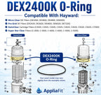 AppliaFit Tank O-Ring Compatible with Hayward DEX2400K for Micro-Clear DE, Pro-Grid DE, Super Star Clear and SwimClear Filters (2-Pack)