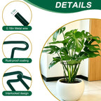 Tall Heavy-Duty 24in Plant Support Stakes - 8 Pack Adjustable Peony Cages & Supports for Outdoor Plants, Half-Round Garden Stakes for Hydrangea, Roses with Extension Stakes