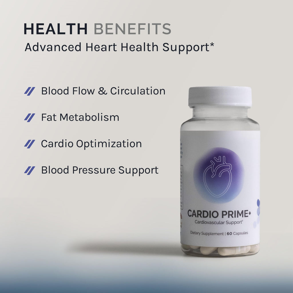 InfiniWell InfinWell Cardio Prime+ Heart Health Supplements - Antioxidants & Innovative Peptides for Cardiometabolic Health - NAD3 & Nattokinase for A Healthy Heart & Metabolic Balance (60 Capsules)