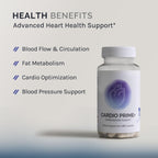 InfiniWell InfinWell Cardio Prime+ Heart Health Supplements - Antioxidants & Innovative Peptides for Cardiometabolic Health - NAD3 & Nattokinase for A Healthy Heart & Metabolic Balance (60 Capsules)
