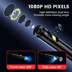 Endoscope Camera with Light: 5" 1080P HD Dual-Lens Inspection Borescope Camera for Sewer - 16.4ft Waterproof Industrial Endoscope - Flexible Snake BoreScope for Plumbing Automotive - Gift Tool for Men