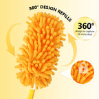 Yicotira Reusable Duster Refill Compatible with Swiffer Duster Kit - Pet Heavy Duty Duster Refills Fit for Swiffer Extended Handle Duster - Microfiber 360 Duster Refills for Dusting Cleaning, 8 Pack