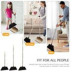 XXFLOWER Broom and Dustpan Set, Dustpans with Broom Combo for Home, Heavy Dust Broom and Dustpan Combo, Long Handle Dust Pan and Broom Set for Kitchen, Office, Pet Hair,Beige, Pack of 1