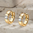 BUMBLEBEE 0.4CT VVS1 Handmade Moissanite Hoop Earrings
