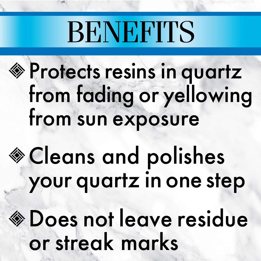 Stone Care International Quartz Cleaner and Polish - 24 Ounce (2 Pack) - Clean & Shine Your Quartz Countertops Islands and Stone Surfaces with UV Protection