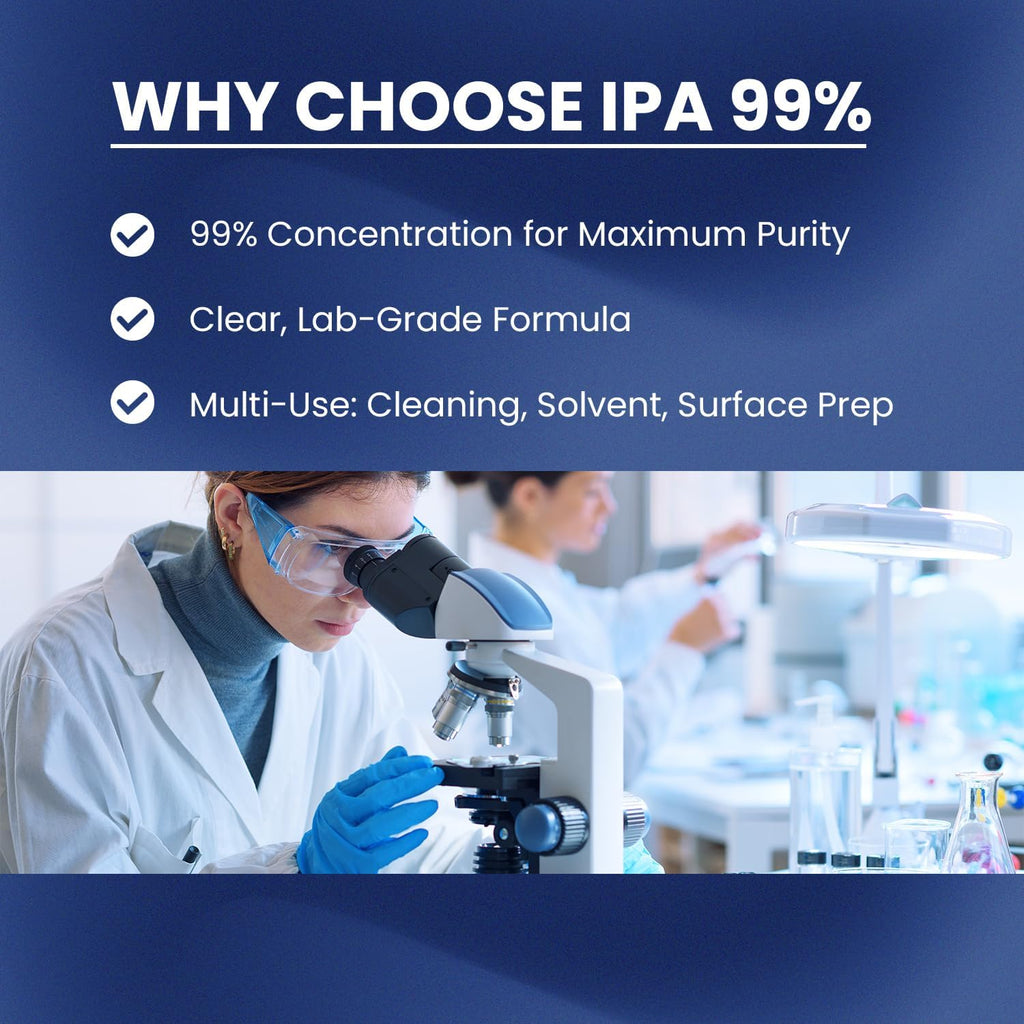 High Impact 99% Liquid Isopropyl Alcohol (IPA) Liquid Gallon - Pack of 4