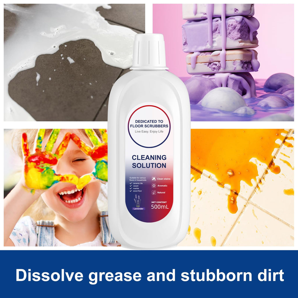 Floor Cleaner 1000ml Lavender Scent Compatible with Tineco Cleaning Solution, Residue & Streak Free, Suitable for All Robot Vacuum Cleaners and Wireless Wet Dry Dual-Use Vacuum Cleaners (Lavender)
