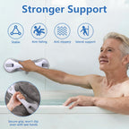 2-Pack Grab Bars for Shower :3 Strong Suction Cups, No-Drill Removable Safety Handrails for Seniors, Elderly and Disabled – Waterproof Bathroom Shower Handle for Toilet, Tub and Shower