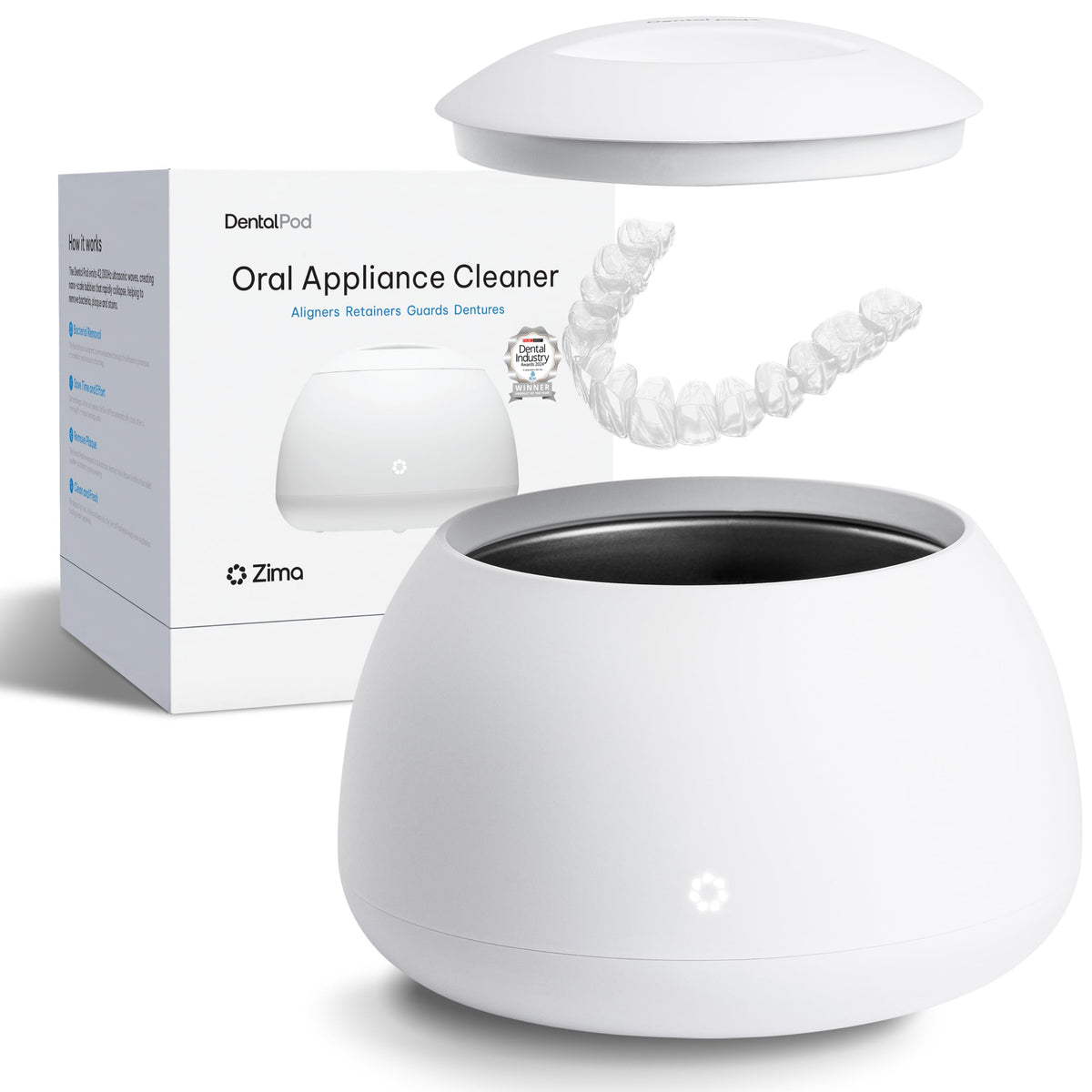 Zima Dental Pod: Ultrasonic Cleaner for Retainers & Aligners
