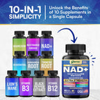 NAD+ Supplement, Liposomal Nicotinamide Riboside, 10-in-1 Strength, 2 Pack